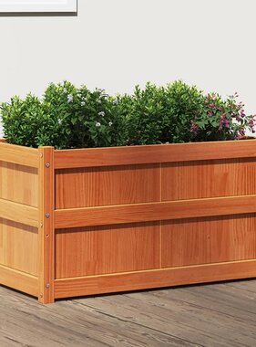 VidaXL Plantenbak 90x50x50 cm massief grenenhout wasbruin