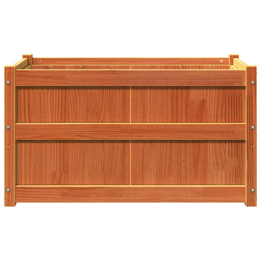VidaXL Plantenbak 90x50x50 cm massief grenenhout wasbruin