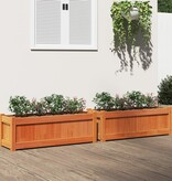 VidaXL Plantenbakken 2 st cm massief grenenhout wasbruin