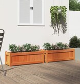 VidaXL Plantenbakken 2 st cm massief grenenhout wasbruin