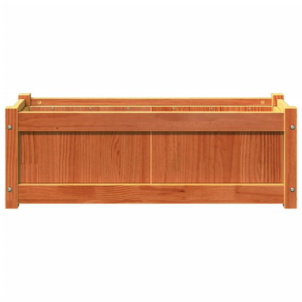 VidaXL Plantenbak 90x31x31 cm massief grenenhout wasbruin
