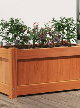 VidaXL Plantenbak 60x31x31 cm massief grenenhout wasbruin