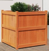 VidaXL Plantenbak 70x70x70 cm massief grenenhout wasbruin