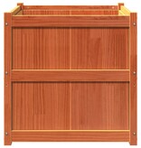 VidaXL Plantenbak 70x70x70 cm massief grenenhout wasbruin