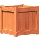 VidaXL Plantenbakken 2 st cm massief grenenhout wasbruin