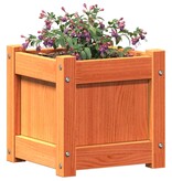 VidaXL Plantenbakken 2 st cm massief grenenhout wasbruin
