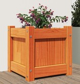 VidaXL Plantenbak 31x31x31 cm massief grenenhout wasbruin