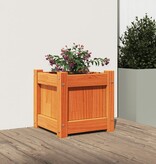 VidaXL Plantenbak 31x31x31 cm massief grenenhout wasbruin