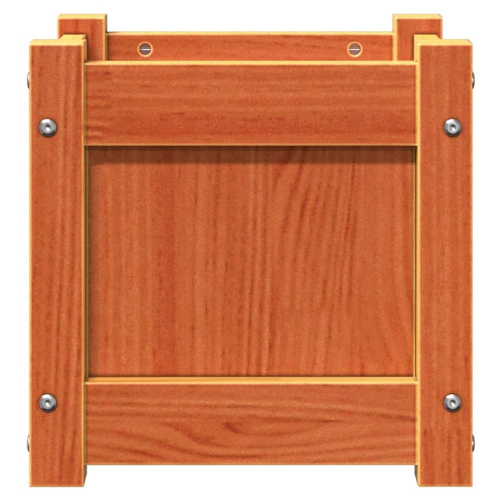 VidaXL Plantenbak 31x31x31 cm massief grenenhout wasbruin