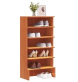 VidaXL Schoenenkast 52x30x104 cm massief grenenhout wasbruin