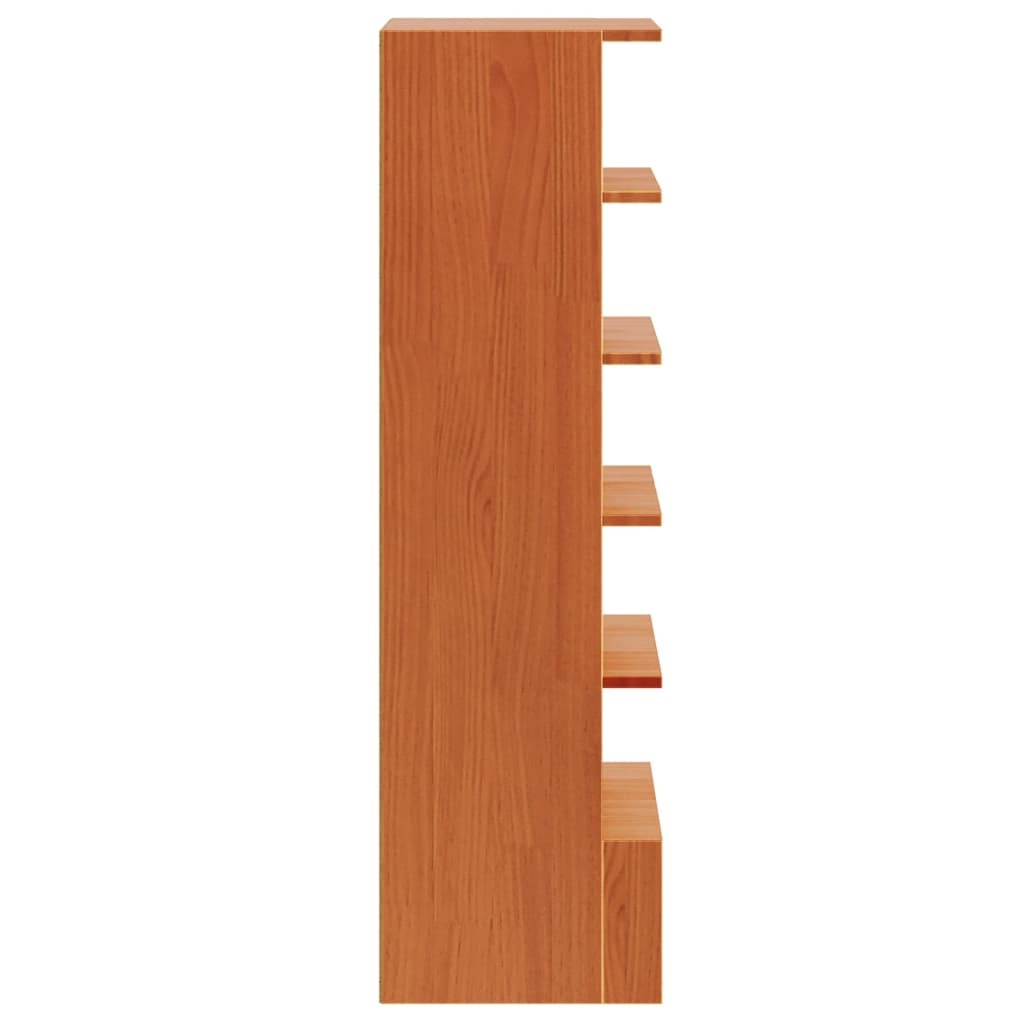 VidaXL Schoenenkast 52x30x104 cm massief grenenhout wasbruin