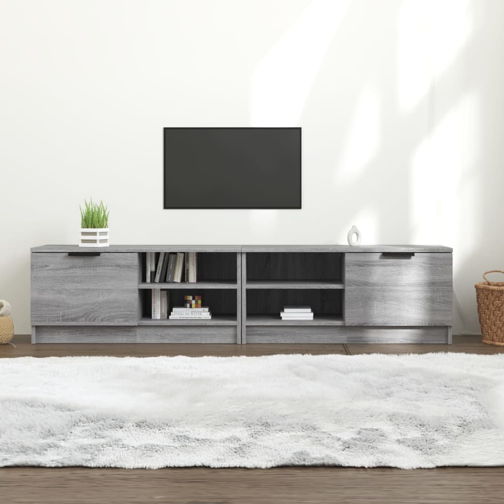 VidaXL Tv-meubelen 2 st 80x35x36,5 cm bewerkt hout grijs sonoma eiken