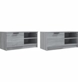 VidaXL Tv-meubelen 2 st 80x35x36,5 cm bewerkt hout grijs sonoma eiken