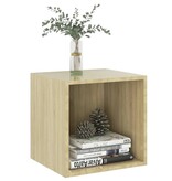 VidaXL Wandkasten 2 st 37x37x37 cm spaanplaat sonoma eikenkleurig