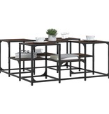 VidaXL Salontafel 91x91x40 cm bewerkt hout bruineikenkleurig