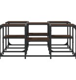 VidaXL Salontafel 91x91x40 cm bewerkt hout bruineikenkleurig