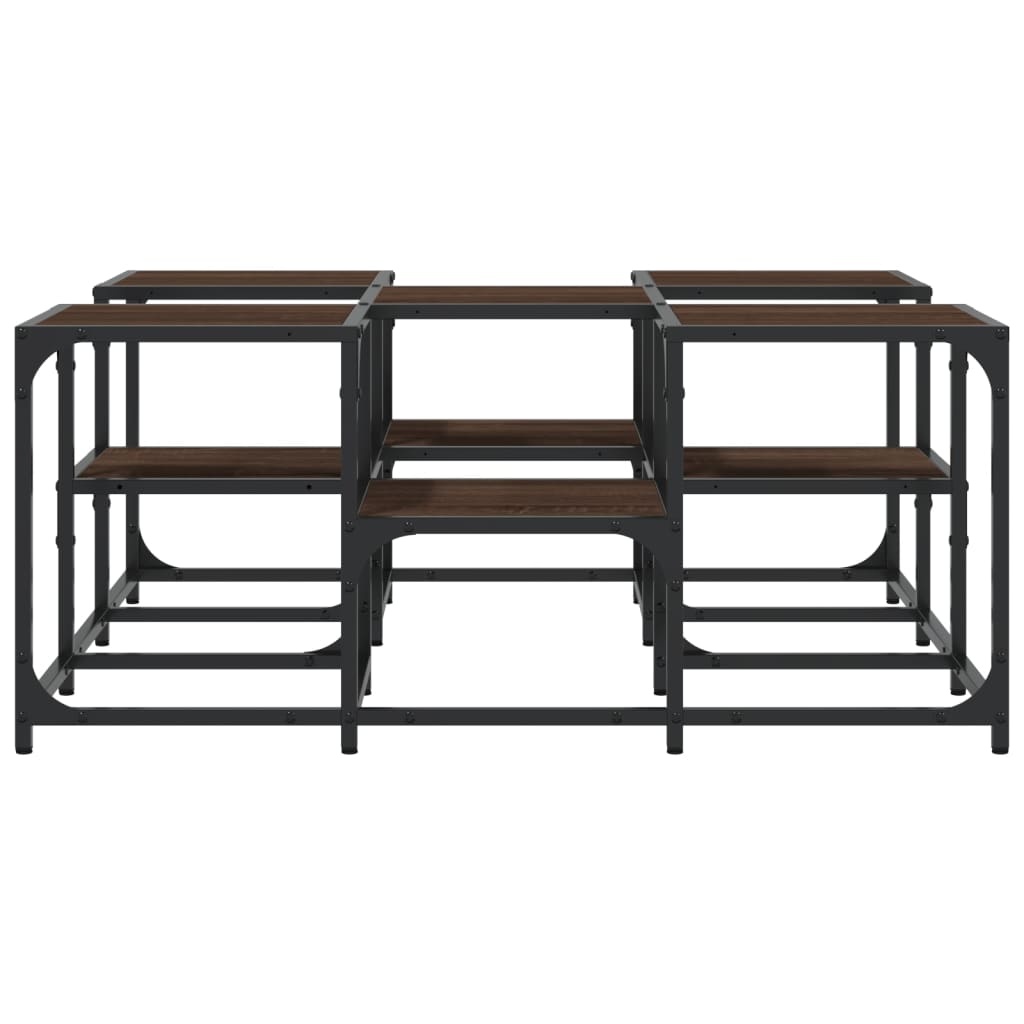 VidaXL Salontafel 91x91x40 cm bewerkt hout bruineikenkleurig