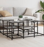 VidaXL Salontafel 91x91x40 cm bewerkt hout grijs sonoma eikenkleurig