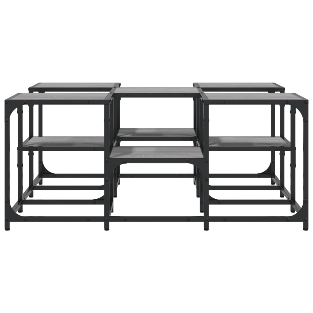 VidaXL Salontafel 91x91x40 cm bewerkt hout grijs sonoma eikenkleurig