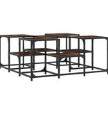VidaXL Salontafel 91x91x40 cm bewerkt hout gerookt eikenkleurig