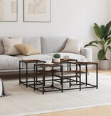 VidaXL Salontafel 91x91x40 cm bewerkt hout gerookt eikenkleurig