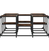 VidaXL Salontafel 91x91x40 cm bewerkt hout gerookt eikenkleurig