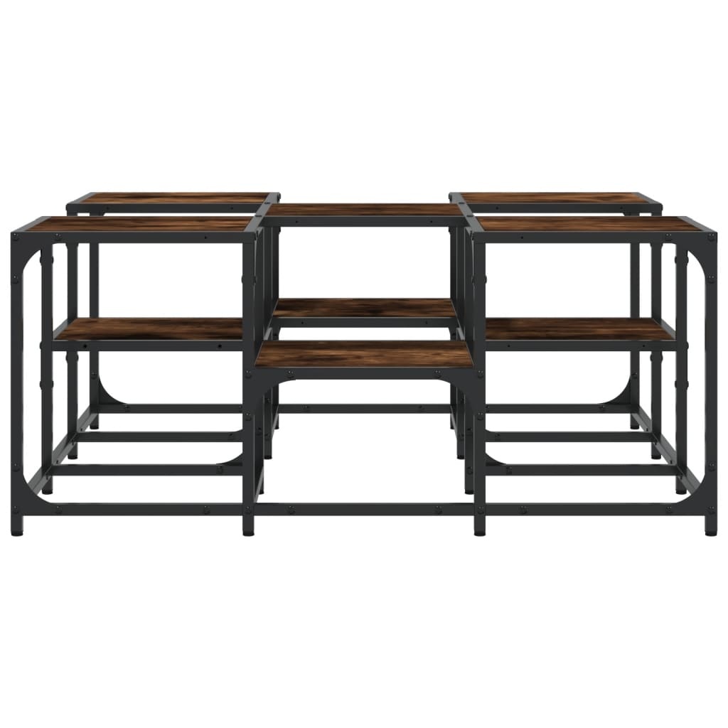 VidaXL Salontafel 91x91x40 cm bewerkt hout gerookt eikenkleurig