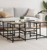 VidaXL Salontafel 91x91x40 cm bewerkt hout sonoma eikenkleurig