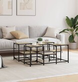 VidaXL Salontafel 91x91x40 cm bewerkt hout sonoma eikenkleurig