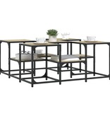 VidaXL Salontafel 91x91x40 cm bewerkt hout sonoma eikenkleurig
