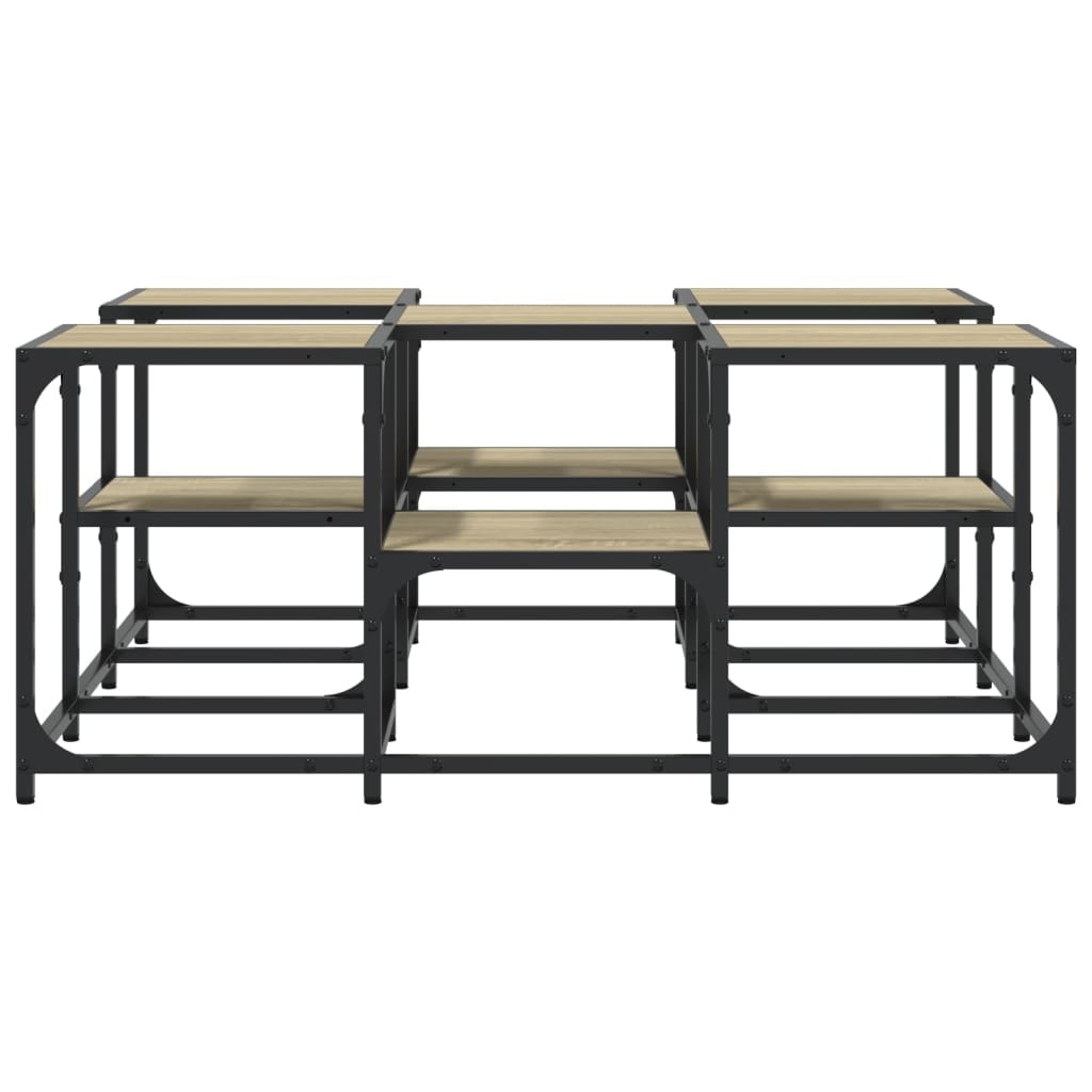 VidaXL Salontafel 91x91x40 cm bewerkt hout sonoma eikenkleurig