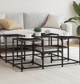 VidaXL Salontafel 91x91x40 cm bewerkt hout zwart