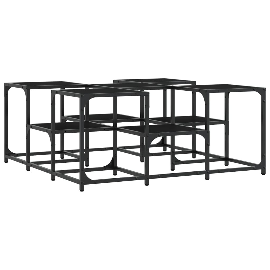 VidaXL Salontafel 91x91x40 cm bewerkt hout zwart