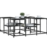 VidaXL Salontafel 91x91x40 cm bewerkt hout zwart