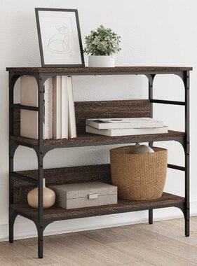 VidaXL Wandtafel 75x32x75 cm bewerkt hout bruin eikenkleur