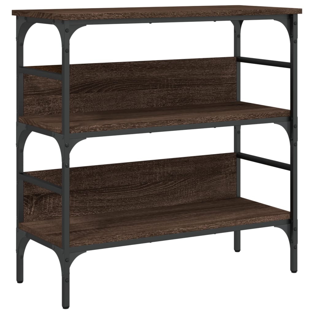 VidaXL Wandtafel 75x32x75 cm bewerkt hout bruin eikenkleur