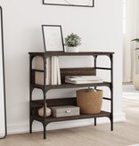 VidaXL Wandtafel 75x32x75 cm bewerkt hout bruin eikenkleur