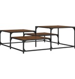 VidaXL Salontafel 107x107x40 cm bewerkt hout bruineikenkleurig