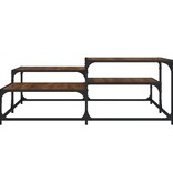 VidaXL Salontafel 107x107x40 cm bewerkt hout bruineikenkleurig
