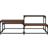 VidaXL Salontafel 107x107x40 cm bewerkt hout bruineikenkleurig