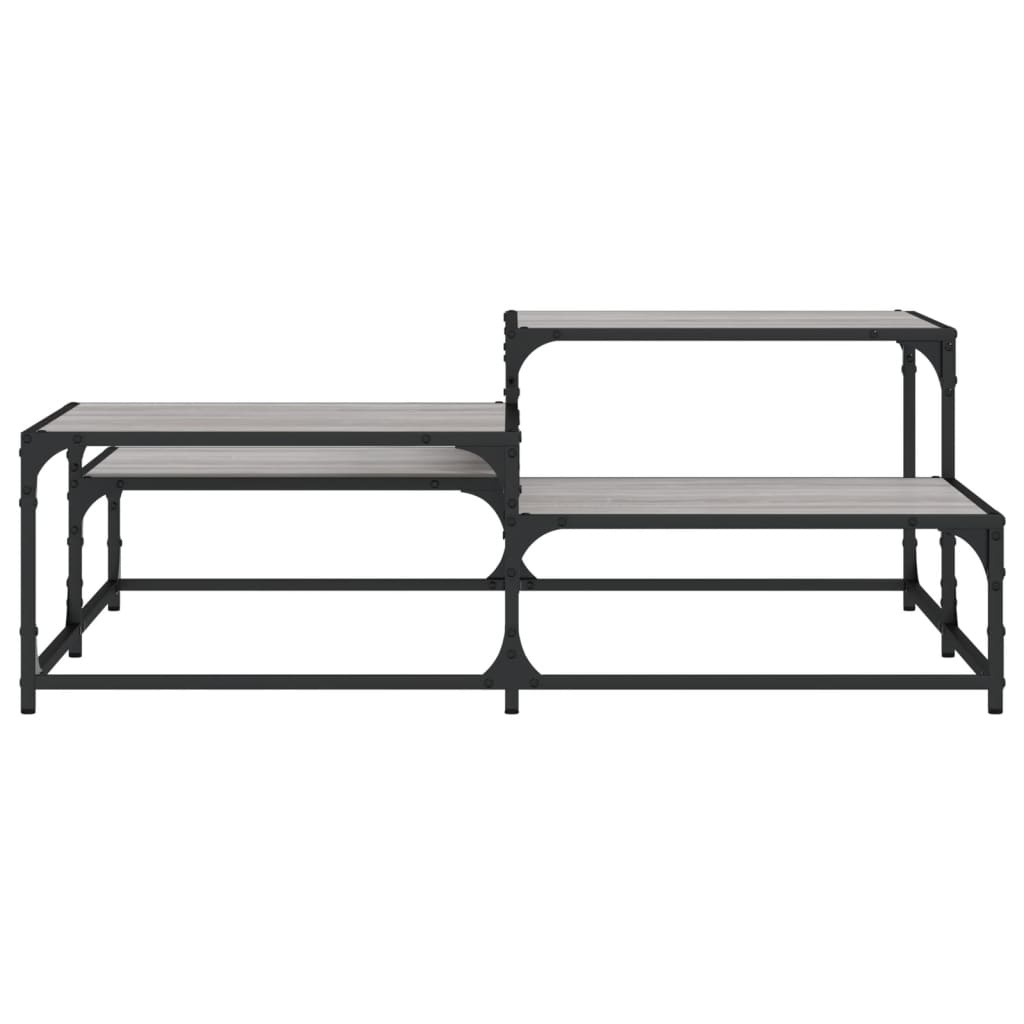 VidaXL Salontafel 107x107x40 cm bewerkt hout grijs sonoma eikenkleurig