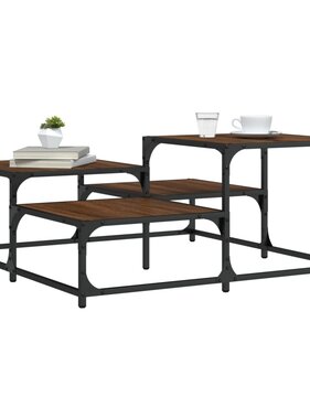 VidaXL Salontafel 87,5x87,5x40 cm bewerkt hout bruineikenkleurig