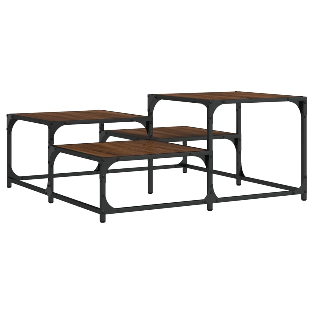 VidaXL Salontafel 87,5x87,5x40 cm bewerkt hout bruineikenkleurig
