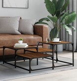 VidaXL Salontafel 87,5x87,5x40 cm bewerkt hout bruineikenkleurig