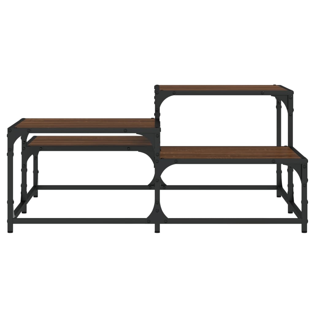 VidaXL Salontafel 87,5x87,5x40 cm bewerkt hout bruineikenkleurig