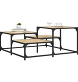 VidaXL Salontafel 87,5x87,5x40 cm bewerkt hout sonoma eikenkleurig