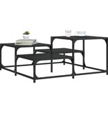 VidaXL Salontafel 87,5x87,5x40 cm bewerkt hout zwart