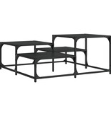 VidaXL Salontafel 87,5x87,5x40 cm bewerkt hout zwart