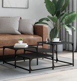 VidaXL Salontafel 87,5x87,5x40 cm bewerkt hout zwart