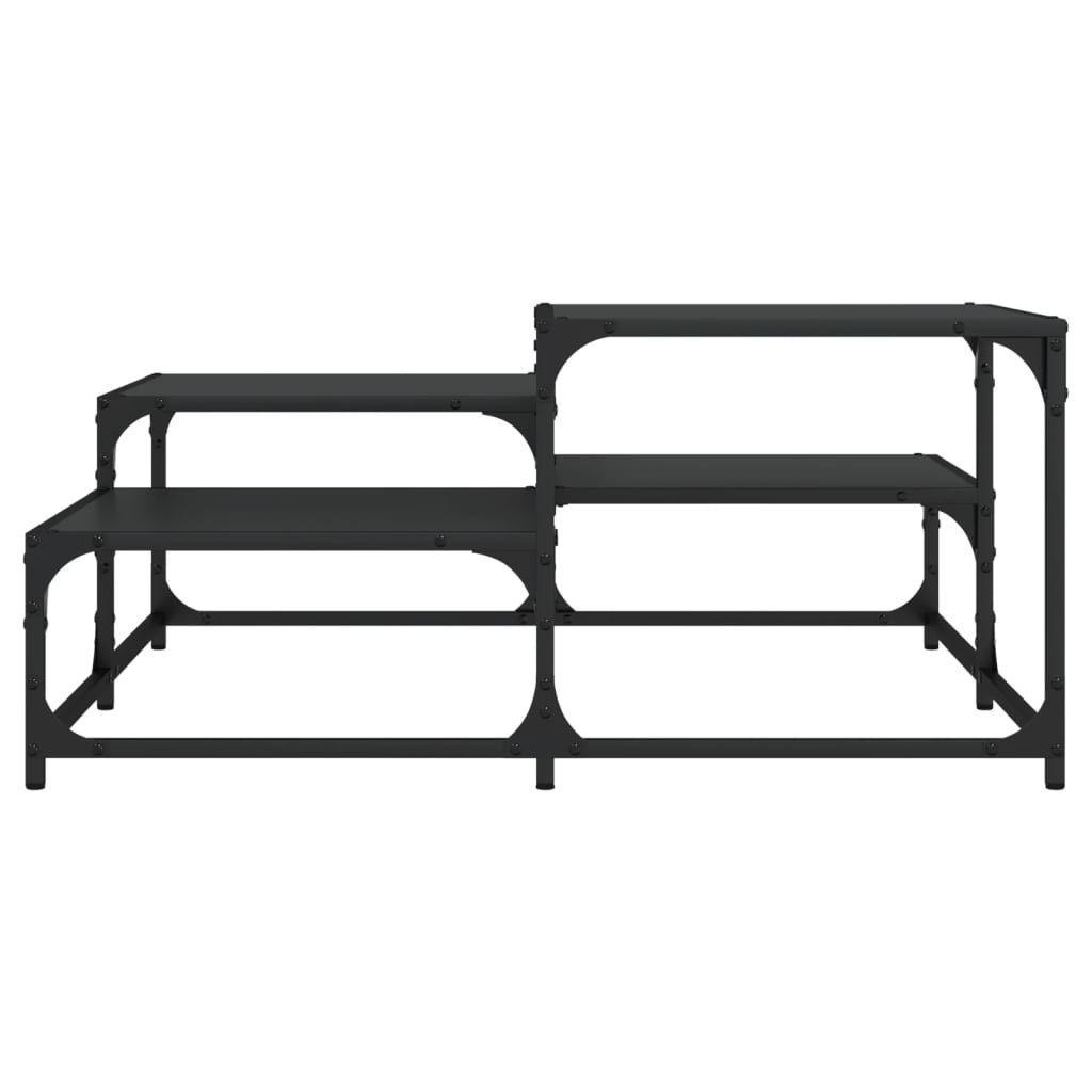 VidaXL Salontafel 87,5x87,5x40 cm bewerkt hout zwart